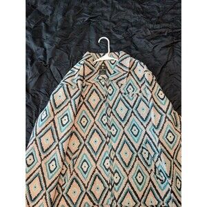 Lark & Owl Woven Jacquard Tapestry Jacket Long Sleeves Aztec Persian Size